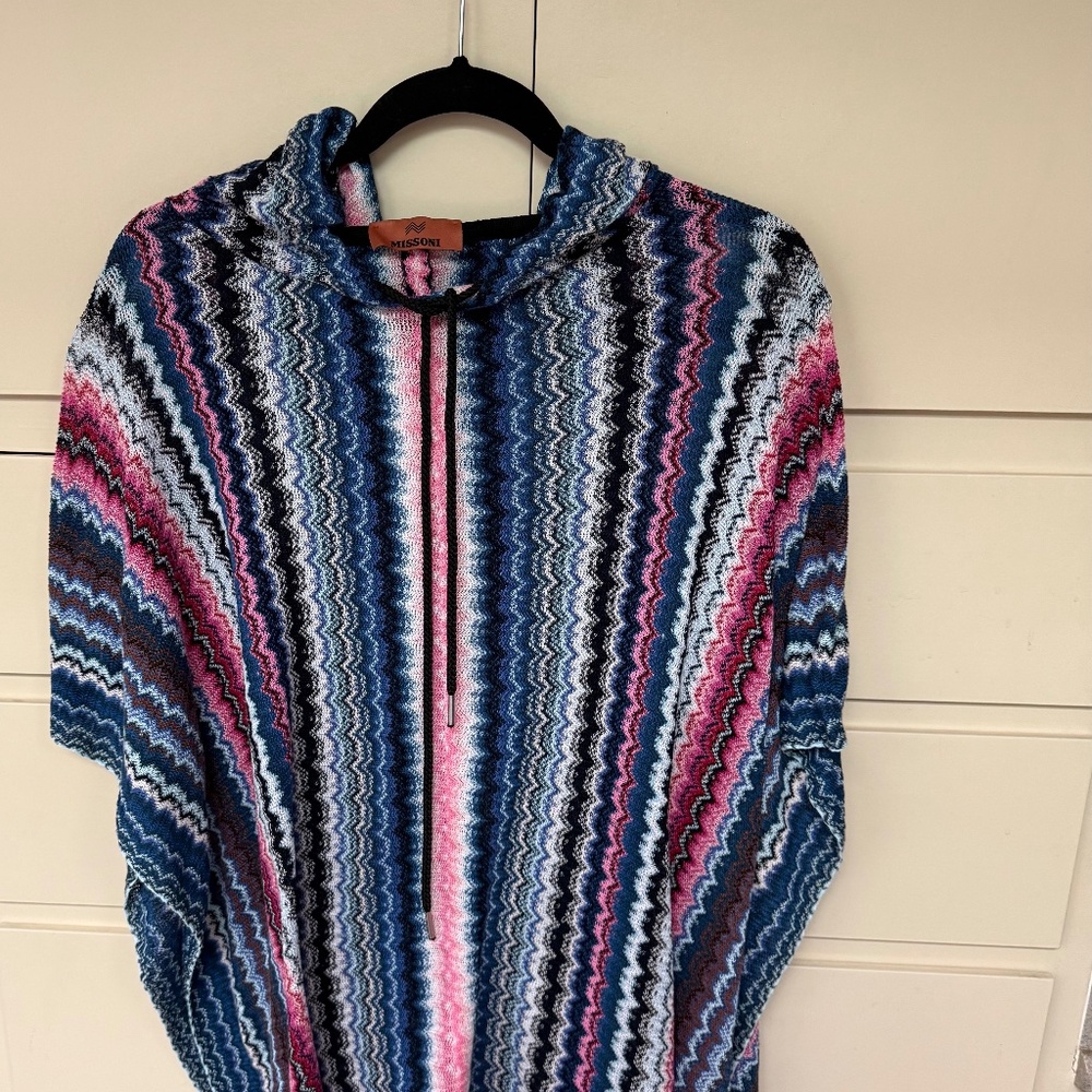 Missoni Mare Zig Zag Patterned Poncho - image 1